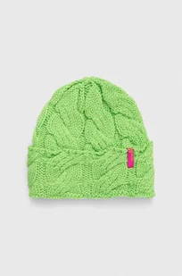 Roxy czapka x Rowley kolor zielony z grubej dzianiny - Czapki damskie - miniaturka - grafika 1