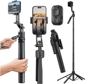 Selfie stick - Kijek Selfie Stick Quadrapod Alogy TrackPod 2w1 z uchwytem na telefon i mocowaniem 1/4 Funkcja śledzenia twarzy kompatybilny z iPhone Android - miniaturka - grafika 1