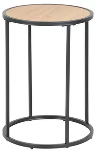 ACTONA Stolik Seaford Dąb okrągły 40x40 F-182687 - Ławy i stoliki kawowe - miniaturka - grafika 1