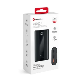Powerbank Forcell F-Energy P20K2 20000mAh PD 22,5W QC3.0 Czarny - Powerbanki - miniaturka - grafika 1