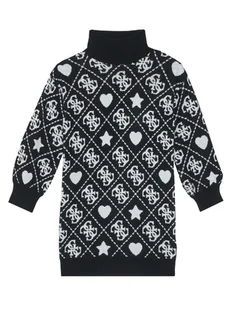 Guess Sukienka dzianinowa J5BK03 Z3K10 Czarny Regular Fit - Sukienki i spódniczki dla dziewczynek - miniaturka - grafika 1