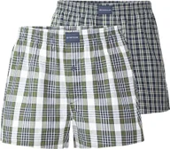 Majtki męskie - Bokserki męskie TOM TAILOR, 2-pak - bielizna, spodenki, bawełna, logo, kratka niebieski/zielony/biały S - miniaturka - grafika 1