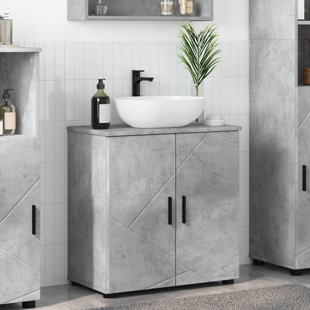 vidaXL vidaXL Szafka Łazienkowa z drzwiami Betonowy szary 61 x 35 x 64 cm