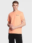 Koszulki męskie - Champion T-Shirt Small Script Logo Embroidery 218006 Pomarańczowy Regular Fit - miniaturka - grafika 1