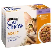 Mokra karma dla kotów - PURINA Cat Chow Adult Jagnięcina z zieloną fasolka Multipack 10x85g - miniaturka - grafika 1