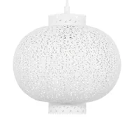 Lampy sufitowe - Beliani Lampa wisząca Lampa wisząca metalowa biała MEUSE 78975 - miniaturka - grafika 1
