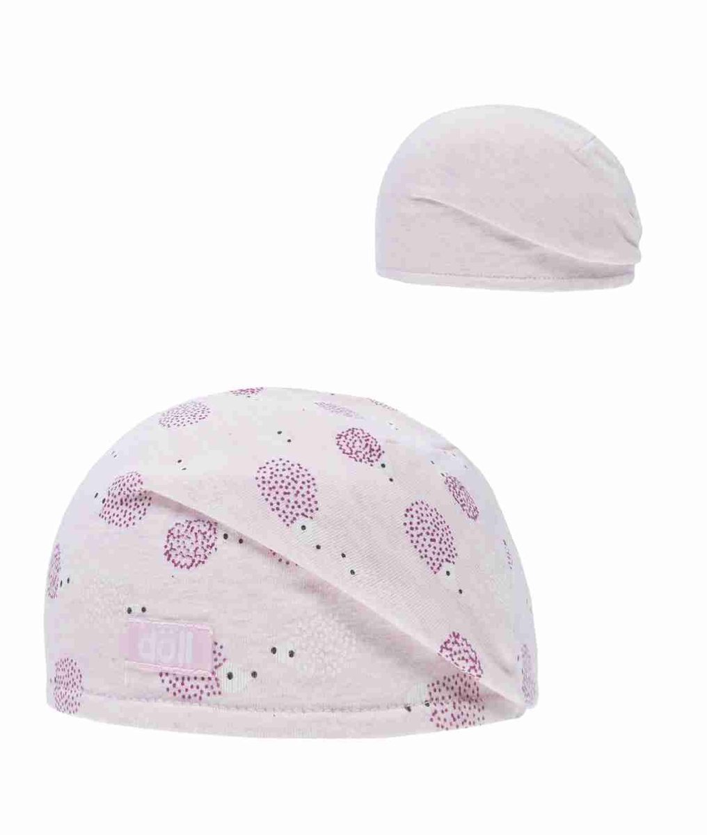 Czapka dziewczęca, różowa, jeże, Döll
