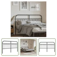 Inne meble do sypialni - The Living Store Metalowe wezgłowie - czarne - 150 cm - Zagłówek - miniaturka - grafika 1