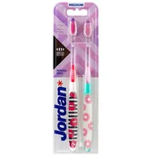 Szczoteczki do zębów - Jordan Szczoteczka do zębów DUO Individual Reach Medium mix kolorów 1 op-2szt Jordan - miniaturka - grafika 1
