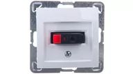 Gniazdka elektryczne - LEDart głośnikowe pojedyncze bez ramki - Ospel Impresja GG-1Y/m/00, kolor biały - miniaturka - grafika 1