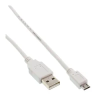 Kable USB - Kabel USB InLine USB-A - micro-B 1.8 m Biały 31718W - miniaturka - grafika 1