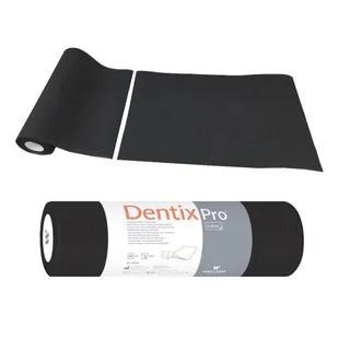 Serweta dentystyczna na rolce 33cm x 48cm czarna podfoliowana 54g DentixPro 40szt - Sprzęt i akcesoria stomatologiczne - miniaturka - grafika 1