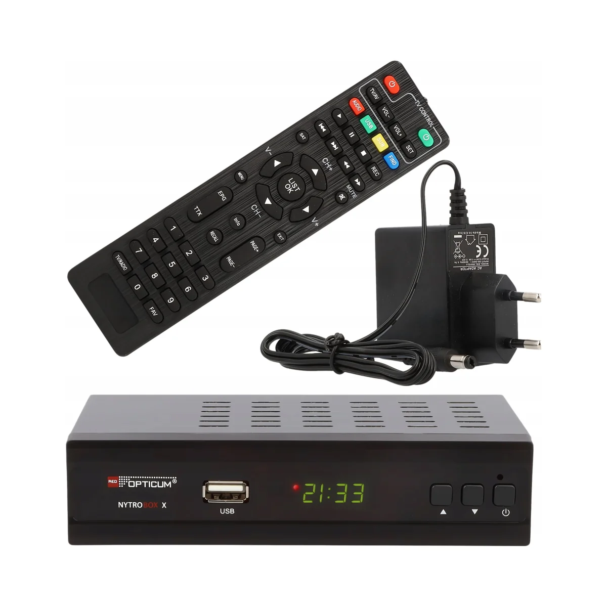 Opticum Tuner Dekoder Kablówki DVB-C DVB-T2 Telewizji Cyfrowej TV Naziemnej