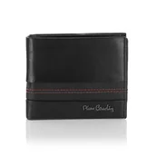 Portfele - Mały skórzany portfel męski z przeszyciami Pierre Cardin TILAK97 8824 - czerwony - miniaturka - grafika 1