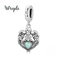 Wisiorki - Anioł Charms Skrzydła Anioła Srebro 925 Zawieszka Na Prezent - miniaturka - grafika 1