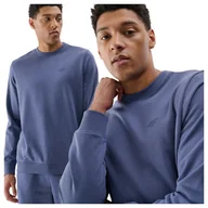 Bluzy męskie - Bluza dresowa bez kaptura męska 4F 4FWMM00TSWSM1767-32S Niebieski Roz. 3XL - miniaturka - grafika 1