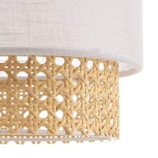 TK Lighting Lampa wisząca nowoczesna BOHO Small White 1pł. ratan 6528 - Lampy sufitowe - miniaturka - grafika 5