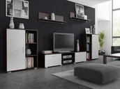 Meble do sypialni - Meblościanka PER LA VITA Herkules, wenge-biały, 310x100x40 cm - miniaturka - grafika 1