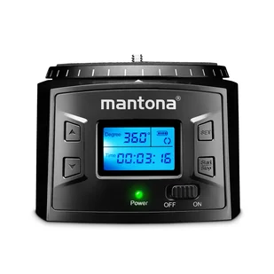 Elektryczna głowica panoramiczna 360° Mantona - programowalna głowica statywowa do zdjęć poklatkowych i interwałowych, udźwig 2 kg, idealna głowica obrotowa do kamer sportowych GoPro i smartfonów - Selfie stick - miniaturka - grafika 1
