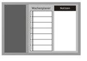 Tablice i flipcharty - Tablica na notatki WOCHENPLANER 3 w 1 60x40 cm ZELLER B003ESJUVA - miniaturka - grafika 1