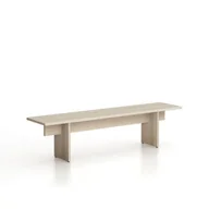 Biurka - Ławka SOLID, 1800 x 400 x 443 mm, naturalny dąb - miniaturka - grafika 1