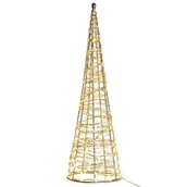 Ozdoby bożonarodzeniowe - Shumee Dekoracja ogrodowa LED choinka 57 cm srebrna KOTALA 296417 - miniaturka - grafika 1