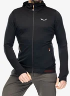 Bluzy sportowe męskie - Bluza z kapturem Salewa Pedroc PL Hooded Jacket - black out - miniaturka - grafika 1