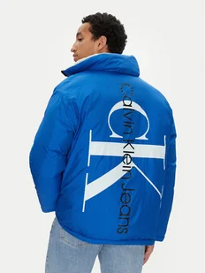 Calvin Klein Jeans Kurtka zimowa 90's J30J324438 Niebieski Oversize - Kurtki męskie - miniaturka - grafika 1