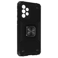 Etui i futerały do telefonów - Samsung Galaxy A33 5G Etui Hybrydowe Wzmocnione Metalowym Pierścieniem Czarne - miniaturka - grafika 1