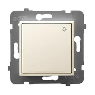 Wyłączniki światła i elektryczne - Ospel Łącznik zwierny "światło" Ecru Aria - ŁP-5U/m/27 - miniaturka - grafika 1