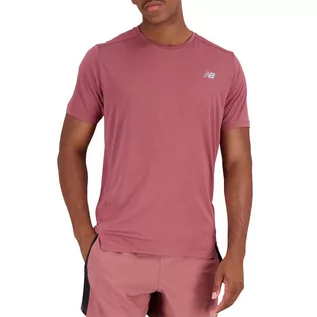 Koszulki sportowe męskie - Koszulka New Balance MT23222WAD - różowa - grafika 1