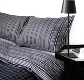 Pościel - Pościel w kratkę ze 100% bawełny z poszwą na kołdrę i poszewką na poduszkę 240x220 cm - miniaturka - grafika 1