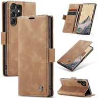 Etui i futerały do telefonów - CaseMe 013 Wielofunkcyjne poziome skórzane etui na telefon z klapką Brown For Samsung Galaxy S25 Ultra 5G - miniaturka - grafika 1