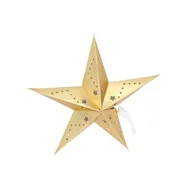 Oświetlenie świąteczne - Gwiazda papierowa do zawieszenia 5 LED stałe ciepłe białe światło 25 cm - miniaturka - grafika 1