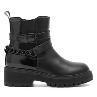 Buty dla dziewczynek - Botki DeeZee CS6200-02 Czarny - miniaturka - grafika 1