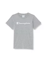 Koszulki dla dziewczynek - Champion Koszulka dziewczęca Legacy American Classics Regular S/S Logo T-shirt, Jasnoszary melanż, 13-14 lat - miniaturka - grafika 1
