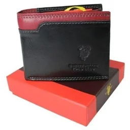 Portfel Męski Skórzany HARVEY MILLER 2807-992 Skóra Licowa Mały Poziomy Bez Zapięcia 11 x 8,5 x 2 [cm] - Portfele - miniaturka - grafika 1