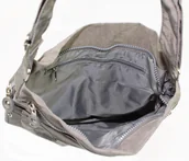 Gadżety dla niej i dla niego - Stylowa Lekka Materiałowa Torba Średnia Kwadrat Listonoszka Na Ramię Bag Street NR 2221 SZARY - miniaturka - grafika 1