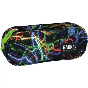 Piórnik owalny BACKUP 5 model A54 światła neonów - DERFORM - Piórniki - miniaturka - grafika 1