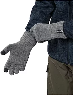 Jack Wolfskin Unisex Rib Glove rękawiczki, Grey Heather, L, szary (Grey Heather), L - Rękawiczki - miniaturka - grafika 1