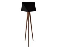 Lampy stojące - Lampa podłogowa BAKARO 1xE27/60W/230V dąb czarny - miniaturka - grafika 1