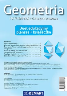 Demart Geometria. Szkoła podstawowa. Plansza edukacyjna na ścianę i biurko plus książeczka edukacyjna praca zbiorowa - Podręczniki dla szkół podstawowych - miniaturka - grafika 2