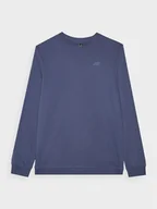 Bluzy sportowe męskie - Męska bluza dresowa nierozpinana bez kaptura 4F 4FWMM00TSWSM1767 - granatowa - miniaturka - grafika 1