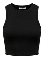 Koszulki i topy damskie - Bestseller A/S Damski ONLVILMA S/L Cropped Tank JRS NOOS Top, czarny, XL, czarny, XL - miniaturka - grafika 1