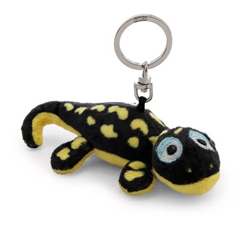 NICI 62398 Brelok salamandra Don Fuego, wierny pluszowy towarzysz do plecaka lub torby, zawieszka na klucze dla małych i dużych, 10 cm, czarny