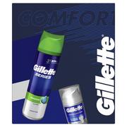 Zestawy kosmetyków męskich - Gillette XMASS - Zestaw Series (Żel Sensitive 200ml + Balsam Hydrates &amp; Soothes 200ml) - miniaturka - grafika 1