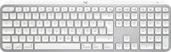Klawiatury - Logitech MX Keys S for Mac klawiatura Biuro RF Wireless + Bluetooth QWERTZ Niemiecki Aluminium, Biały - miniaturka - grafika 1