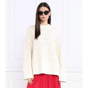 Samsøe Samsøe Sweter | Relaxed fit | z dodatkiem lnu - Swetry damskie - miniaturka - grafika 1