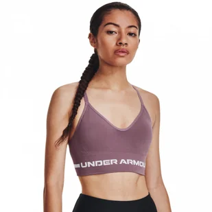 Biustonosz treningowy Under Armour UA Seamless Low Long Bra - fioletowy - UNDER ARMOUR - Bielizna sportowa damska - miniaturka - grafika 1
