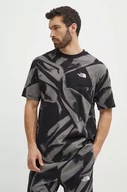 Koszulki męskie - The North Face t-shirt bawełniany męski kolor szary wzorzysty NF0A881KSIF1 - miniaturka - grafika 1